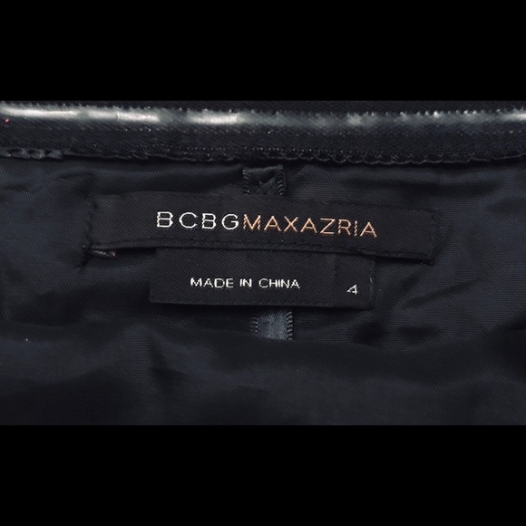 BCBG MAX AZARIA navy, strapless, ruffled dress - Picture 3 of 3